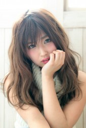 大人可愛いホットキュアウェーブ×シースルーバング◎
